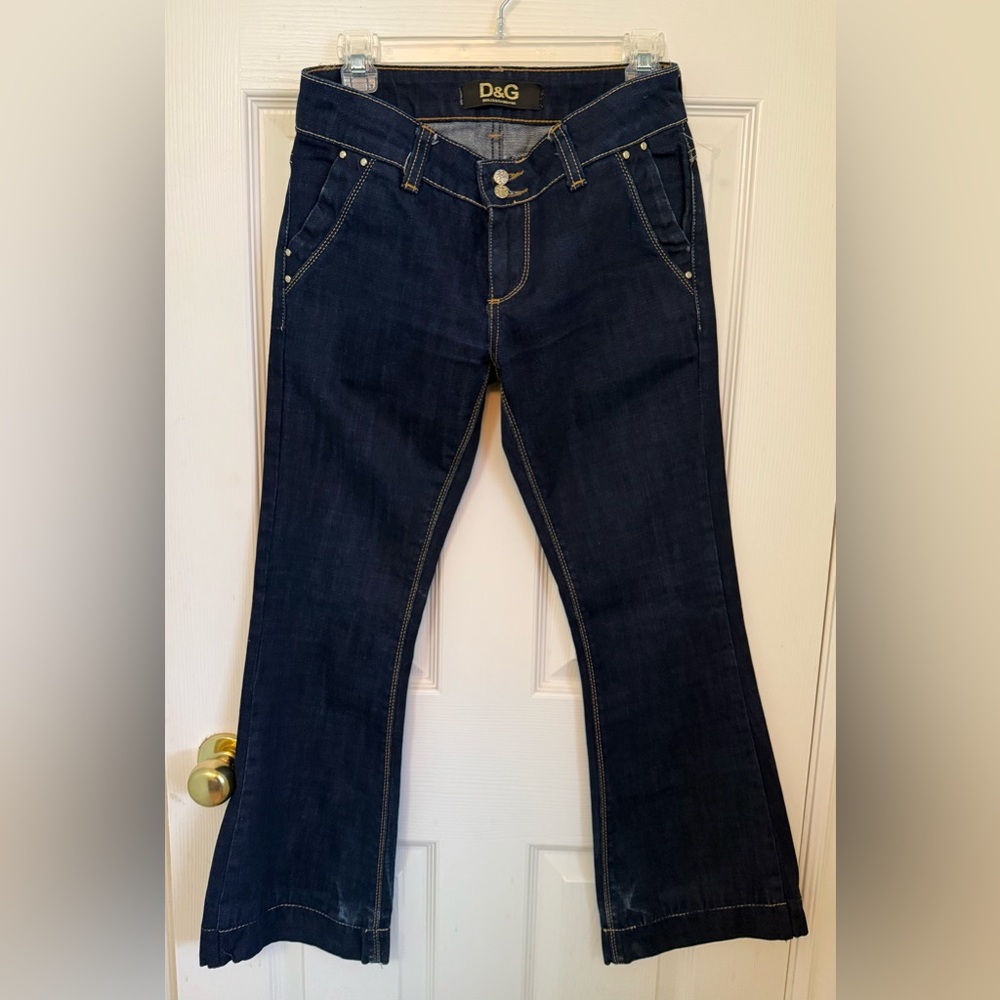Authentic Dolce & Gabbana (D&G) Women's Navy Flare Jeans